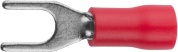 СВЕТОЗАР 0.5 - 1.5 мм2, 6 мм, красный, 10 шт, d 4.3 мм, изолированный наконечник с вилкой для многожильного кабеля под болт (49420-15)