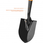 ЗУБР Профи-10, 66 см, деревянный черенок из дуба, укороченная штыковая лопата, автомобильная, закаленное полотно, Профессионал (39355)