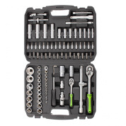 Набор инструмента, 1/2", 1/4", пластиковый кейс,94 предмета Сибртех Набор инструмента, 1/2", 1/4", пластиковый кейс,94 предмета Сибртех