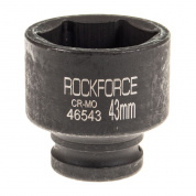 Головка торцевая 43мм 3/4" 6-гранная ударная L=60мм ROCKFORCE RF-46543 /1/40
