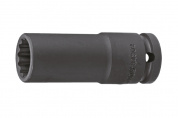 Ударная длинная головка 1/2" 19мм. 12 граней 84302M19