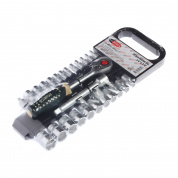 Набор торцевых головок с трещоткой  RF-025-5MSA: 1/4"&3/8" DR 6-гранных 26пр. (пластик. держатель) ROCKFORCE /1/5/10