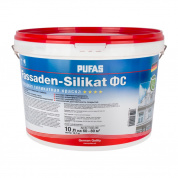 Краска фасадная Pufas Fassaden-Silikat D силикатная (10 л)                        *Только для машинной колеровки. В неколерованном виде не продаётся.