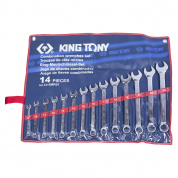 Набор комбинированных ключей, 8-24 мм, 14 предметов KING TONY 1215MR01 Набор комбинированных ключей, 8-24 мм, 14 предметов KING TONY 1215MR01