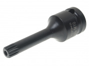 Головка-бита SPLINE глубокая ударная 1/2", M10 с отверстием ROCKFORCE RF-24807810T /1