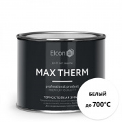 Эмаль термостойкая 700град белая 0,4кг Elcon (24)