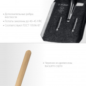 ЗУБР ПРОФИ-5, 145 см, деревянный черенок, совковая лопата, тип ЛСП, закаленное полотно из рессорной стали с ребрами жесткости, Профессионал (39457)