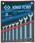 Набор комбинированных ключей, 10-22 мм, 8 предметов KING TONY 1208MR Набор комбинированных ключей, 10-22 мм, 8 предметов KING TONY 1208MR