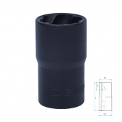 Головка для поврежденного крепежа 1/2", 21 мм KING TONY 9TD403-21M Головка для поврежденного крепежа 1/2", 21 мм KING TONY 9TD403-21M