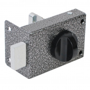 Замок накладной  цилиндровый  3Н1 серебро