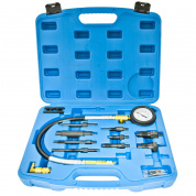 Компрессометр ER-86304 для дизельных легковых а/м (0-70 bar) 15пр., в кейсе ЭВРИКА  /1/5