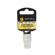 Головка торцевая 12мм 1/2" 6-гранная L=40мм (с держателем) ЭВРИКА ER-91305H 1/160 Головка торцевая 12мм 1/2" 6-гранная L=40мм (с держателем) ЭВРИКА ER-91305H 1/160