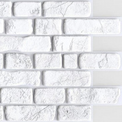 Панель стеновая ПВХ кирпич ретро белый 0,96х0,48м Регул (10)