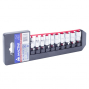 Набор торцевых головок 1/4", 4-13 мм, 10 предметов МАСТАК 000-2010H Набор торцевых головок 1/4", 4-13 мм, 10 предметов МАСТАК 000-2010H