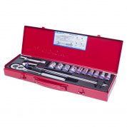 Набор торцевых головок с принадлежностями 1/2", шестигранные, 10-24 мм, 14 предметов KING TONY 4512MR Набор торцевых головок с принадлежностями 1/2", шестигранные, 10-24 мм, 14 предметов KING TONY 4512MR