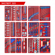 Набор инструментов 323 предмета, "ЭКСПЕРТ 323", для тележки, 17 ложементов МАСТАК 5-00323 Набор инструментов 323 предмета, "ЭКСПЕРТ 323", для тележки, 17 ложементов МАСТАК 5-00323