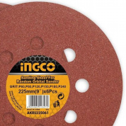 Круг шлифовальный набор d 225 мм, (Р60,80,120,150,180,240) INGCO AKRS225061 (для жирафа)