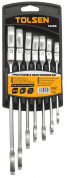 Набор комбинированных трещоточных ключей с шарниром, 8-19 мм, 7 предметов TOLSEN TT15259 Набор комбинированных трещоточных ключей с шарниром, 8-19 мм, 7 предметов TOLSEN TT15259