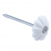 Гвозди декоративные 25мм цинк пластиковая шляпка Белый (60шт)