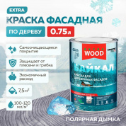 Краска для деревянных фасадов и интерьеров БАЙКАЛ Полярная дымка0,75л(8) FARBITEXПРОФИ WOOD EXTRA