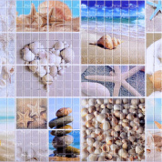 Панель стеновая ПВХ мозаика морской берег 0,96х0,48м Регул (10)