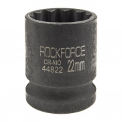 Головка торцевая 22мм 1/2" 12-гранная ударная L=58мм ROCKFORCE RF-44822 /1/180 Головка торцевая 22мм 1/2" 12-гранная ударная L=58мм ROCKFORCE RF-44822 /1/180