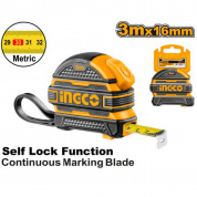 Рулетка  3м*16мм  INGCO обрезиненная HSMT08316-1 (60)