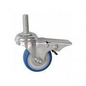 Колесо аппаратное поворотное SCtvb 92 75 мм с болтом и тормозом (синяя резина) Колесо аппаратное поворотное SCtvb 92 75 мм с болтом и тормозом (синяя резина)