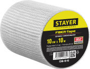 STAYER FIBER-Tape, 10 см х 10 м, 3 х 3 мм, самоклеящаяся серпянка, Professional (1246-10-10)