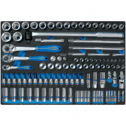 Набор торцевых головок 1/4", 3/8", 1/2" с принадлежностями, ложемент, 103 предмета KING TONY 9-9503MRV01 Набор торцевых головок 1/4", 3/8", 1/2" с принадлежностями, ложемент, 103 предмета KING TONY 9-9503MRV01