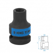 Головка торцевая ударная шестигранная 1/2", 09 мм KING TONY 453509M Головка торцевая ударная шестигранная 1/2", 09 мм KING TONY 453509M