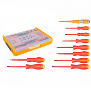 Набор диэлектрического инструмента 1000 В, INGCO HKTV01S101 10 предметов INDUSTRIAL*