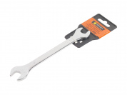 Ключ рожковый 12х13мм ER-32123 (Chrome vanadium) на держателе  сатинированный ЭВРИКА 1/20