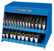 Стенд с глубокими торцевыми головками 1/2", 8-32 мм, серия 4235M, 165 предметов KING TONY 4566MR Стенд с глубокими торцевыми головками 1/2", 8-32 мм, серия 4235M, 165 предметов KING TONY 4566MR