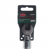 Ключ рожковый 15мм RF-751315AF съемный с шарниром 3/8", на пластиковом держателе ROCKFORCE /1