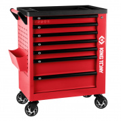 Тележка инструментальная, 7 выдвижных ящиков, "PROFESSIONAL", красная KING TONY 87G38-7B