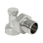 Клапан запорный для радиатора, угловой, 3/4"