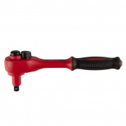 Трещотка диэлектрическая 1/4", 150 мм, 24 зубца, флажковая с кнопкой KING TONY 2771VE-55