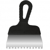 Шпатель фасад зуб  6*6 мм 350 мм сталь DECOR (20)