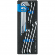 Набор разрезных ключей и шестигранники Г-образные, ложемент, 15 предметов KING TONY 9-90135MRV Набор разрезных ключей и шестигранники Г-образные, ложемент, 15 предметов KING TONY 9-90135MRV