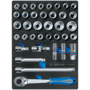 Набор торцевых головок 1/2" с принадлежностями, двенадцатигранные, ложемент, 37 предметов KING TONY 9-4037MRV01 Набор торцевых головок 1/2" с принадлежностями, двенадцатигранные, ложемент, 37 предметов KING TONY 9-4037MRV01