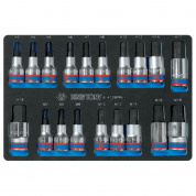 Набор торцевых насадок Hex и Spline, ложемент, 19 предметов KING TONY 9-4129PRV Набор торцевых насадок Hex и Spline, ложемент, 19 предметов KING TONY 9-4129PRV