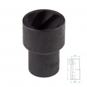 Головка для поврежденного крепежа 1/2", 27 мм KING TONY 9TD403-27M Головка для поврежденного крепежа 1/2", 27 мм KING TONY 9TD403-27M