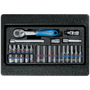 Набор торцевых головок 1/4" с принадлежностями, ложемент, 26 предметов KING TONY 9-2526MR Набор торцевых головок 1/4" с принадлежностями, ложемент, 26 предметов KING TONY 9-2526MR