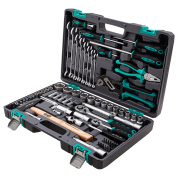 Набор инструментов, 1/2", 1/4", CrV, пластиковый кейс 76 предметов Stels Набор инструментов, 1/2", 1/4", CrV, пластиковый кейс 76 предметов Stels