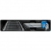 Набор комбинированных ключей и шестигранников, ложемент, 20 предметов KING TONY 9-90120MR Набор комбинированных ключей и шестигранников, ложемент, 20 предметов KING TONY 9-90120MR