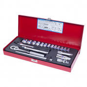 Набор торцевых головок с принадлежностями 3/8", шестигранные, 6-23 мм, 20 предметов KING TONY 3520MR02