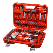JTC Набор инструментов 114 предметов слесарно-монтажный 1/2",1/4" 6-ти гран.в кейсе JTC