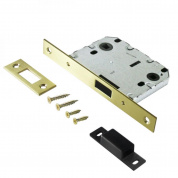 Защёлка-замок АРТ L7050-MS SB мат.золото магнитная без ручек с фиксатором АЛЛЮР (40) ХИТ