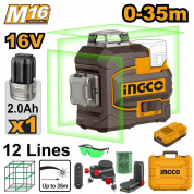 Лазерный нивелир аккумуляторный 16В 35 м INGCO HLL301201 INDUSTRIAL